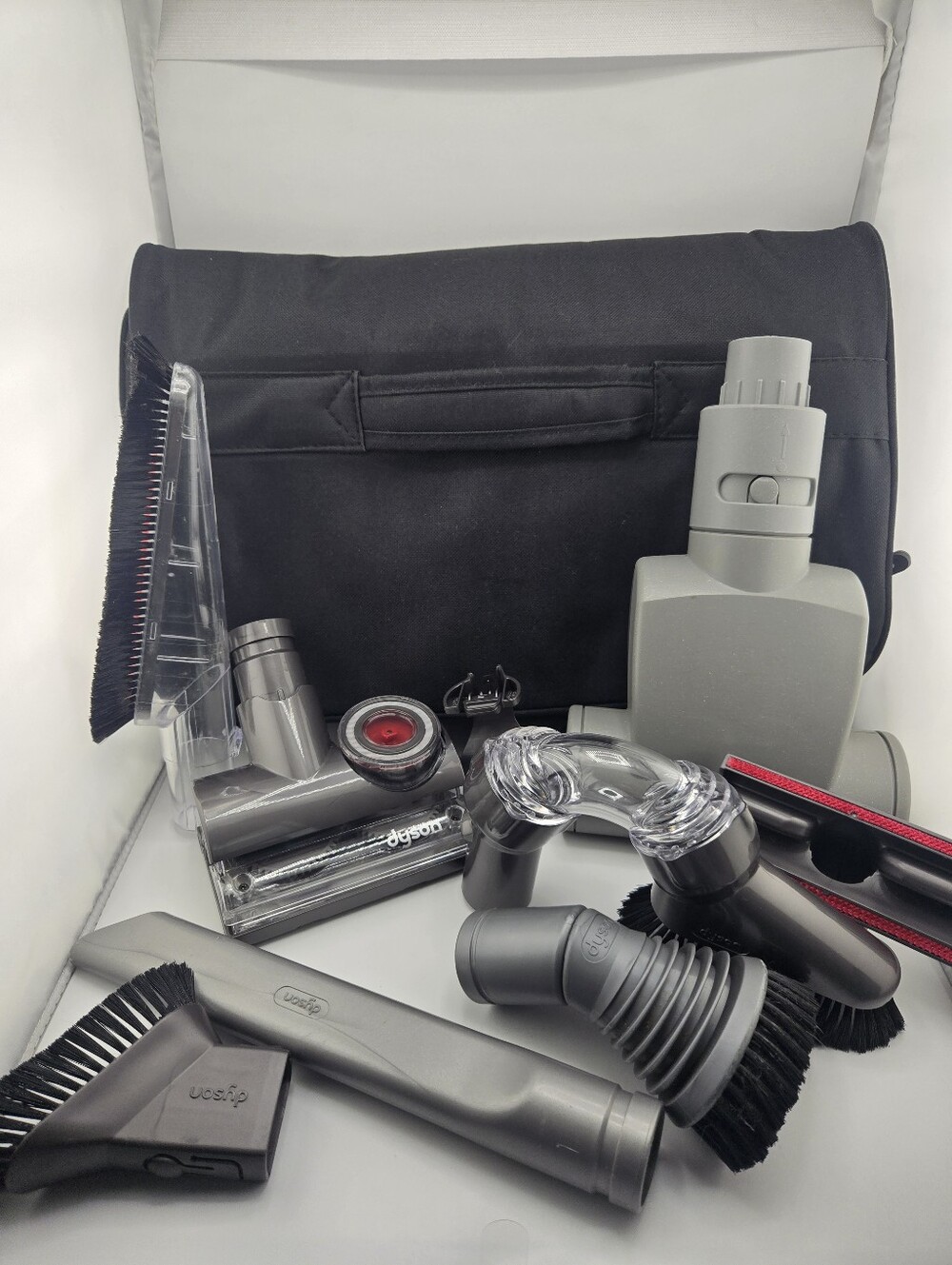 Dyson Lot of 8 Vacuum Cleaner Accessories & Attachments With Carrying Case